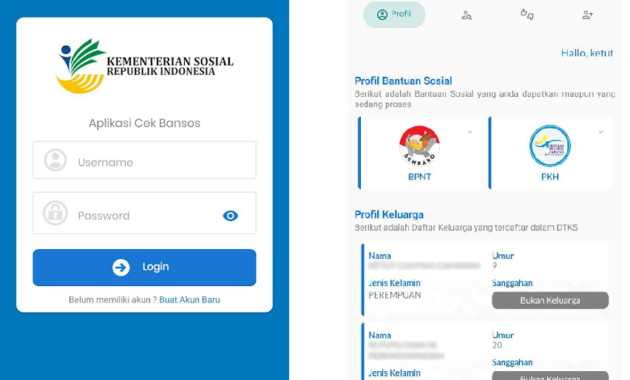 aplikasi untuk mendaftar dana bansos