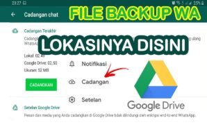 Cara membuka cadangan wa di google drive